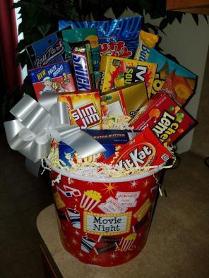 Movie Night Gift Basket