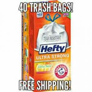 40x Hefty Citrus Twist Trash Bags New FS
