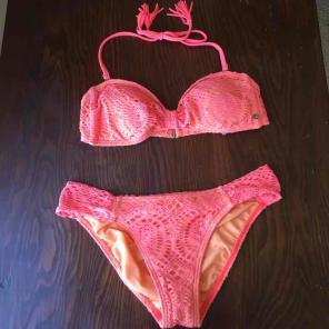 Billabong pink/orange eyelet bikini