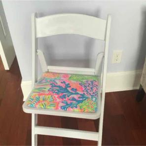 Lilly Pulitzer Lover's Coral Chair