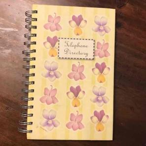 Floral telephone directory/address book