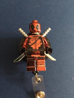 Chrome Deadpool ID Badge Holder Nurse RN