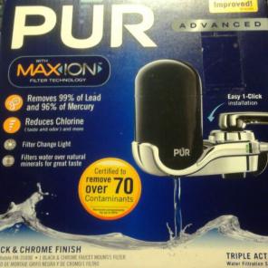 PUR Black & Chrome Faucet Water Filter