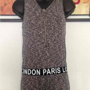 Hooded sleeveless jumpsuit