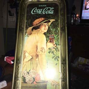 Vintage Coca-Cola collectible metal tray