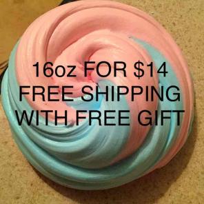 16oz Cotton Fluffy Slime free shipping