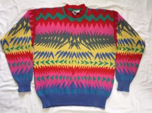 Vintage 80s Multicolor Ski Sweater M/L