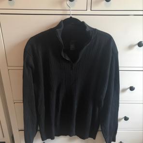 Calvin Klein Mens Black Half-Zip Sweater