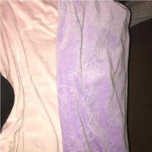 Table changing pad cover pink and purple