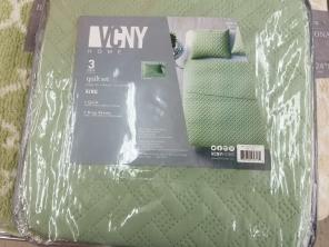 3 Pcs King Size Quilt Set - GREEN