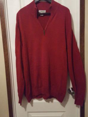 Mens XXL 1/4 zip sweater