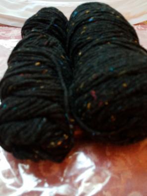 $4 Black Flecked Yarn