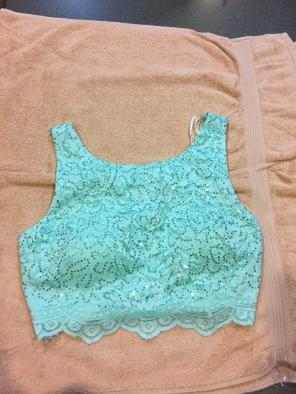 Aqua Sequence Crop Top.