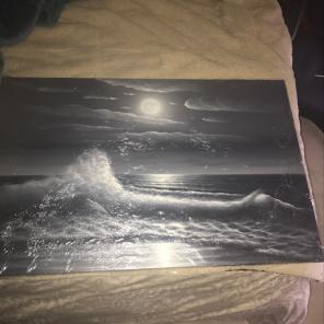 Black Wave Painting