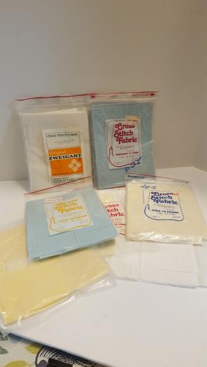 Cross Stitch Fabric Lot
