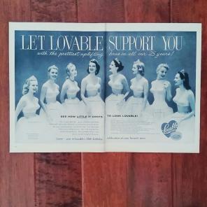 Vintage original bra advertisement