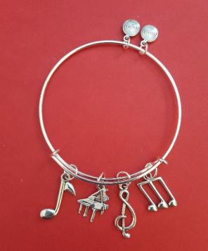 Piano Themed Charm Bracelet