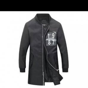 NEW Men's Black Zip-up Trench Coat