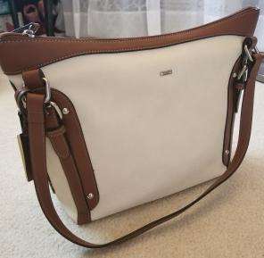 New Chaps Creme and Light Brown Purse