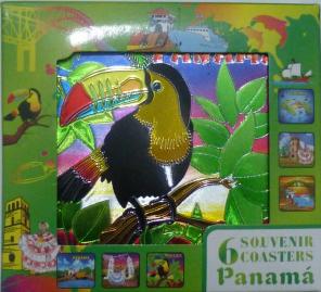 Panamanian sights colorful coasters (6)