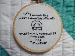 The Office embroidered hoop