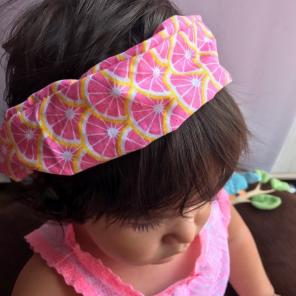 Pink Lemonade Scrunchy Headband Handmade
