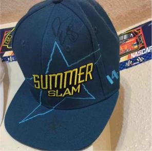wwe signed hat by Ambrose and ziggler