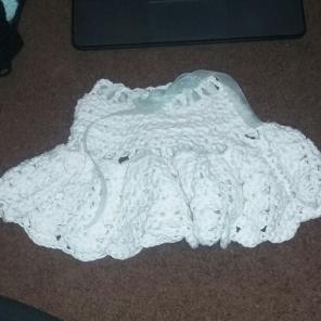 Hand made White baby skirt