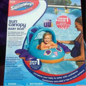 Swim Ways New Sun Canopy Baby Boat