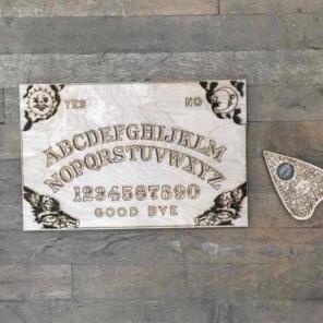 Wood Burned Ouija Board, Handmade