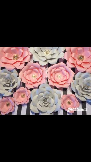 Paper flower/ 2 sets bundle