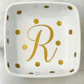 4 personalized jewelry dishes