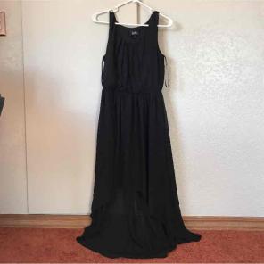 Black hi-lo dress