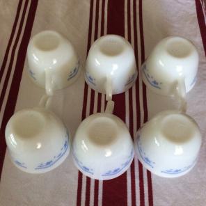 Set 6-Pyrex Morning Blue Coffee/Tea Mugs