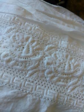 Antique Embroidered Trim Hand Made 3 yds
