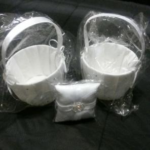 Wedding flower baskets & Ring pillow