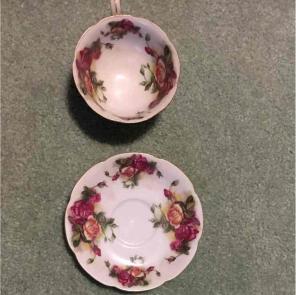 English crown china company rose tea cup