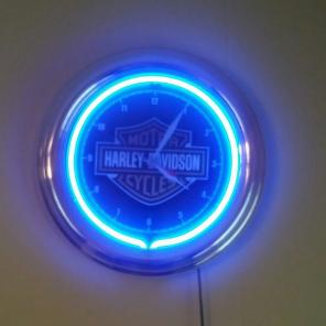 Harley Davidson Neon Clock