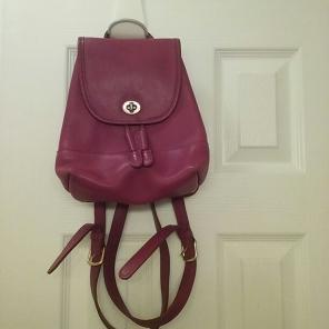 Red Coach mini backpack
