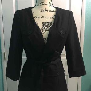 New York & co black jacket with belt