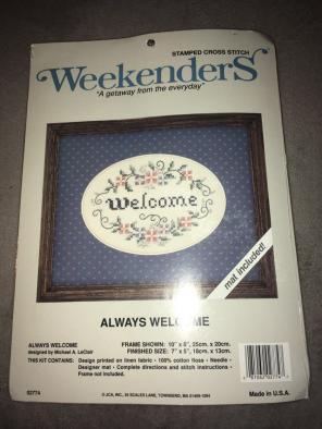 Weekenders Stamped Cross Stitch Welcome