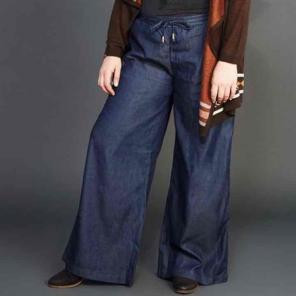 Wet Seal Chambray Wide Leg Pants