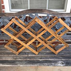Vintage Wooden Accordian Wine Rack
