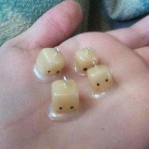 Melting ice cube charms