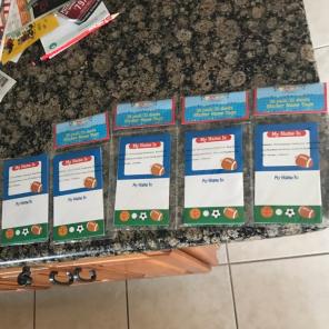 Sports Themed Sticker Name Tags