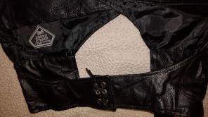 Black leather chaps