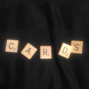Scrabble letters cards