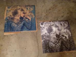 Porcelain tile of beautiful woman