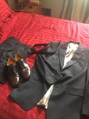 Hart Schaffer Marx Navy Suit