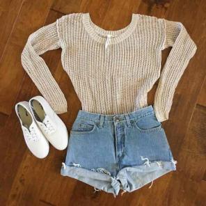 Cream oversized light woven sweater